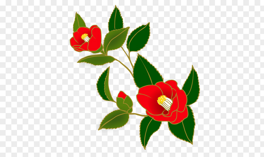 T-shirt Clip Art Japanese Camellia Flower PNG