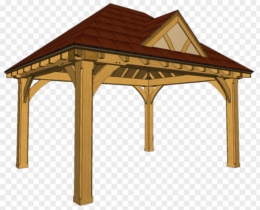 Building Gazebo Timber Roof Truss Framing PNG