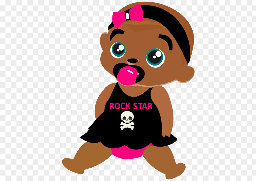 Rockstar Cliparts Infant Black African American Clip Art PNG