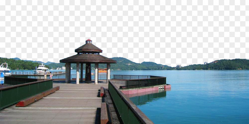 Sun Moon Lake Pier Pavilion Lalu Island National Scenic Area Shuishe Plaza Alishan PNG
