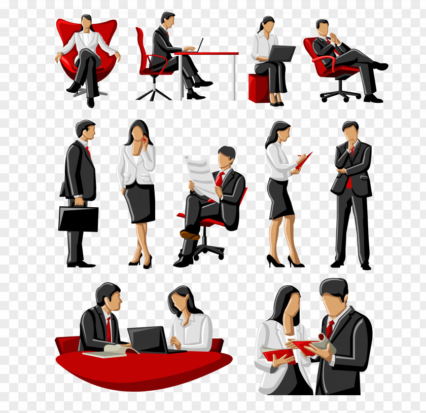 Vector Business People Talking Businessperson Royalty-free Illustration PNG