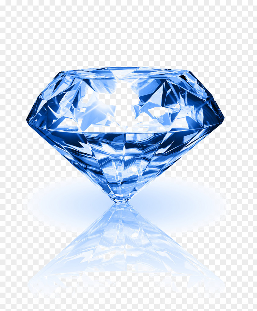 Blue Crystal Diamond Gemstone Jewellery Ring Brilliant PNG