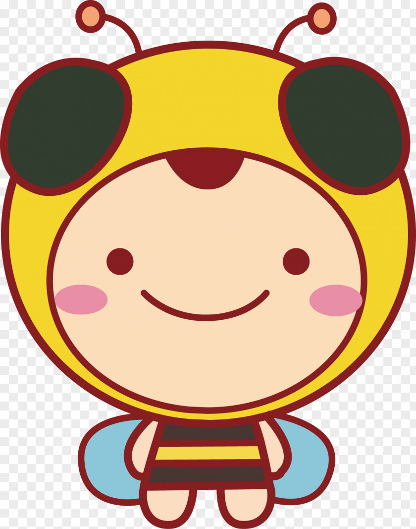 Cute Little Cartoon Bee PNG