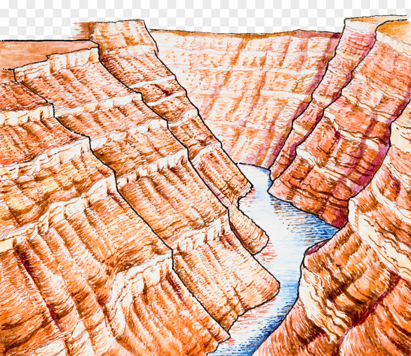 Illustration Of Red Rock Geology Geological Formation PNG