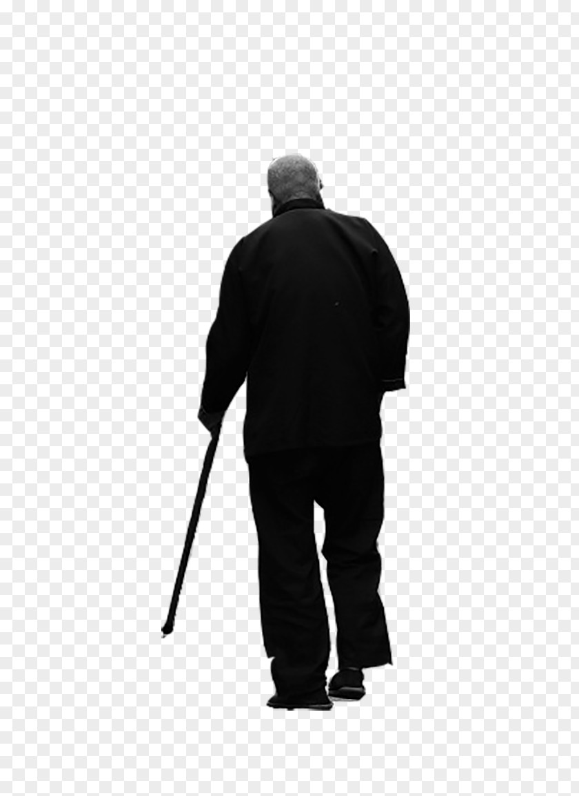 The Figure Of A Lonely Old Man Silhouette Age PNG