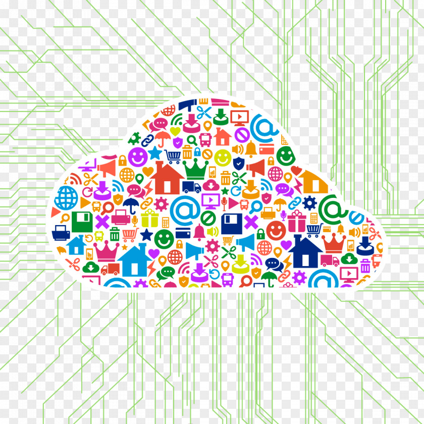 Vector Cloud Information Data Euclidean Icon PNG