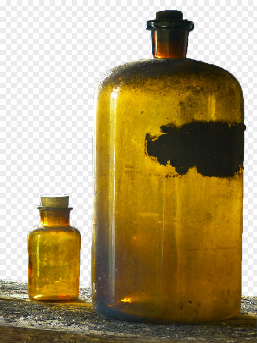 Yellow Size Glass Bottle Photography PNG