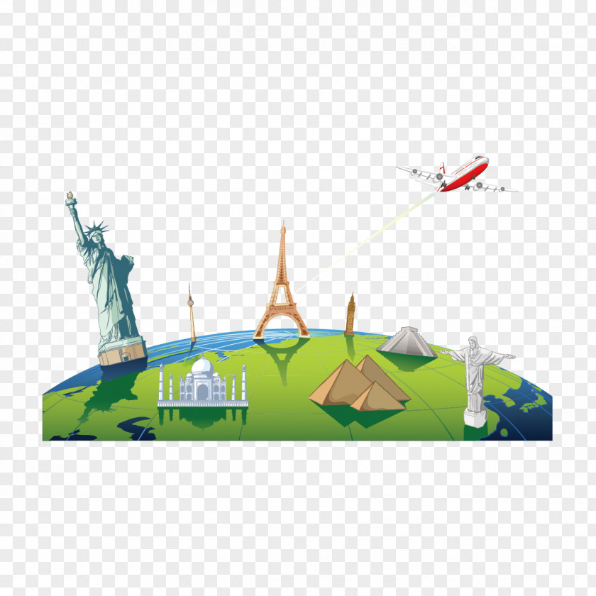 Global Travel Tourism Poster Cartoon Illustration PNG