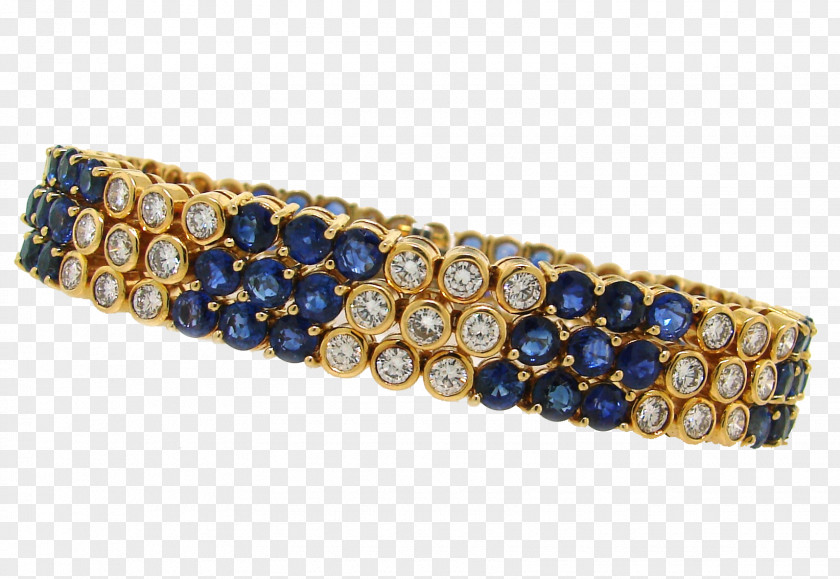 Gold Bracelet Sapphire Cobalt Blue Bling Bling-bling PNG