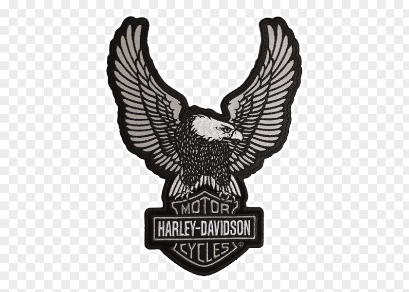 Motorcycle Harley-Davidson Bar & Shield Patch Large Upwing Eagle EMB328394 Embroidered PNG