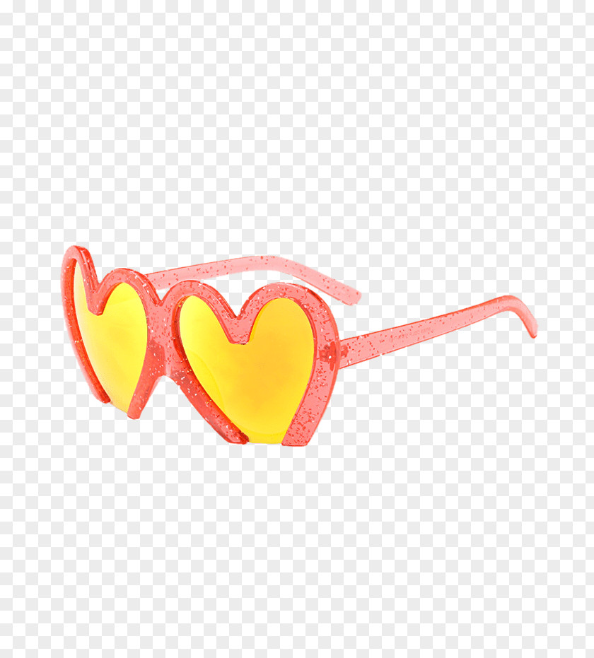 Red Sunglasses Goggles Eyewear Heart PNG