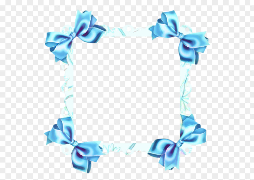 Ribbon Turquoise Blue Flower Borders And Frames PNG