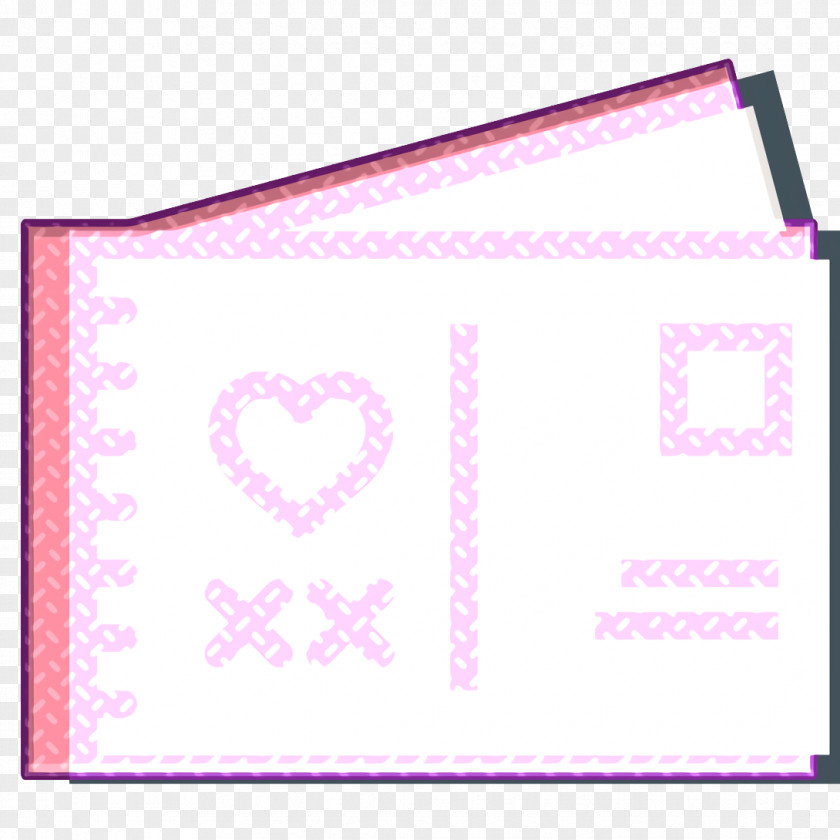 Rectangle Magenta Postcard Icon PNG
