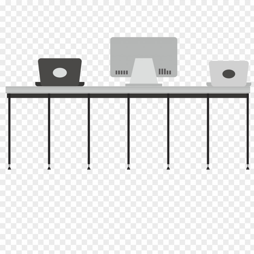 Vector Gray Office Computer Cartoon Decoration Software Adobe Illustrator PNG