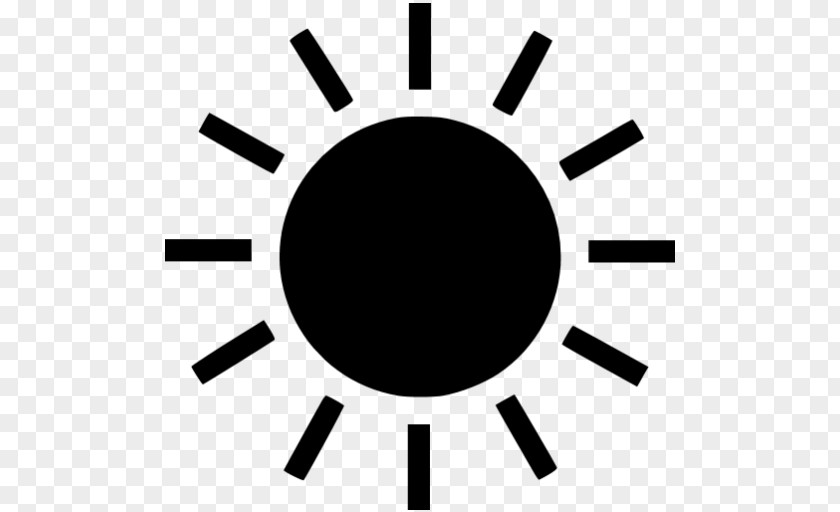 Black Sun Icon Design Clip Art PNG