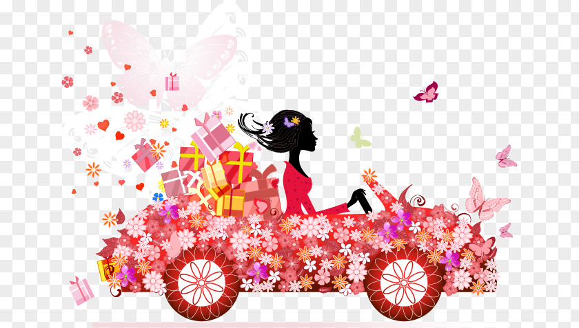 Flower Girl Stock Photography PNG photography , Flowering car Women clipart PNG