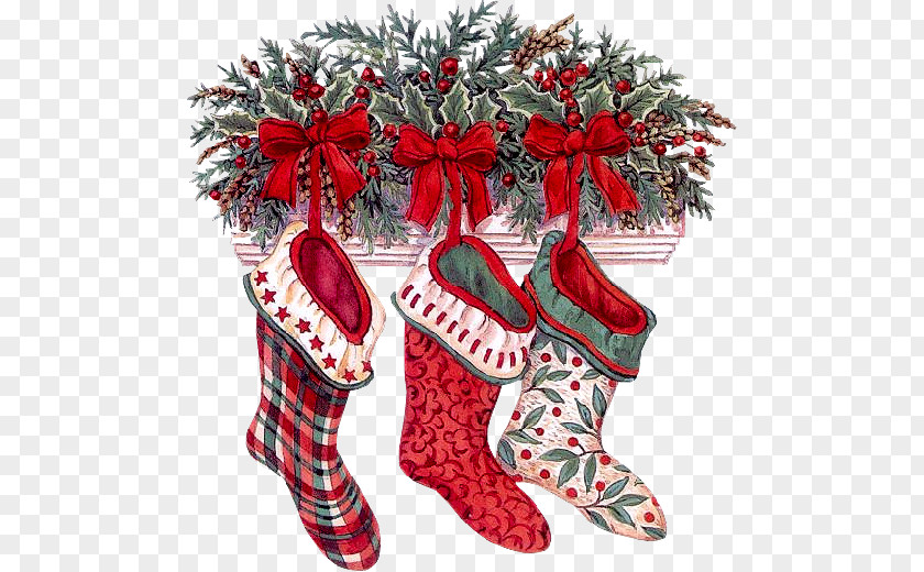 Santa Claus Christmas Stockings PNG