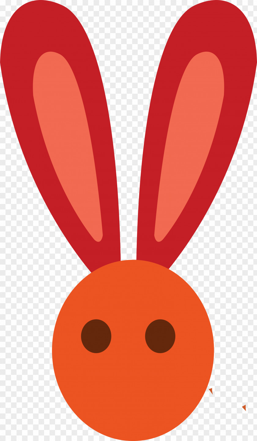 Simple Red Rabbit European Leporids Domestic Ear PNG