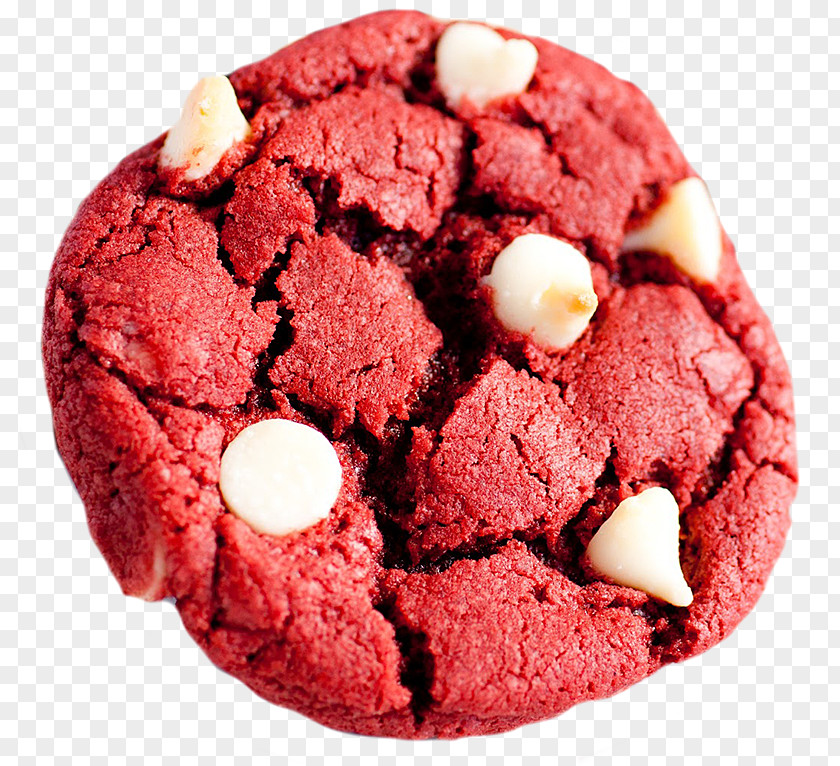 Velvet Red Cake Chocolate Chip Cookie White Frosting & Icing PNG
