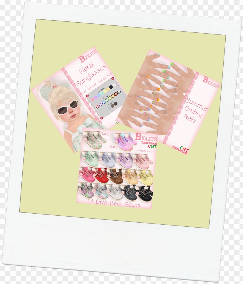 Bits And Pieces Paper Picture Frames Pink M RTV Font PNG