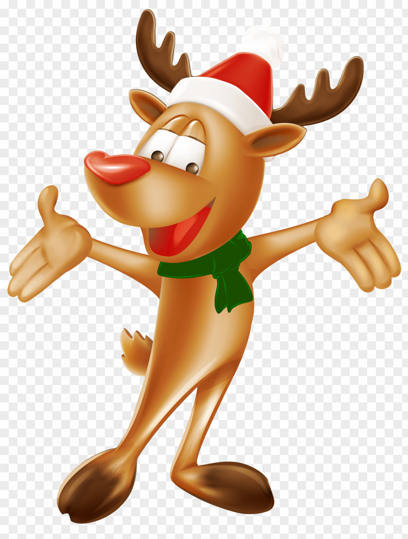 Christmas Deer Clip Art Image Rudolph Reindeer PNG