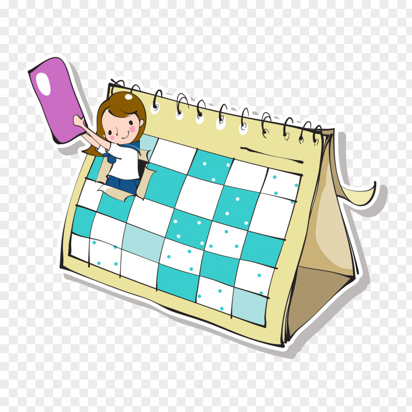 Desk Calendar Material Child Creativity PNG
