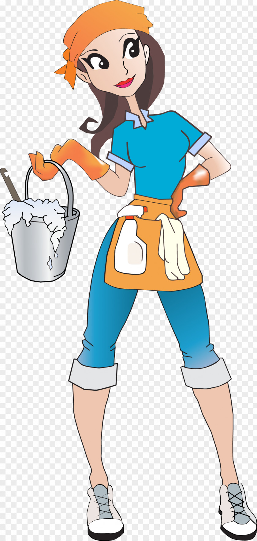 Maid Service Cleaner Cleaning Housekeeping PNG