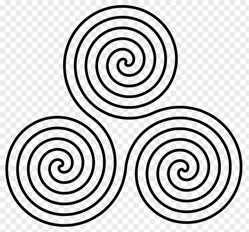 Pineal Triskelion Spiral Symbol Clip Art PNG