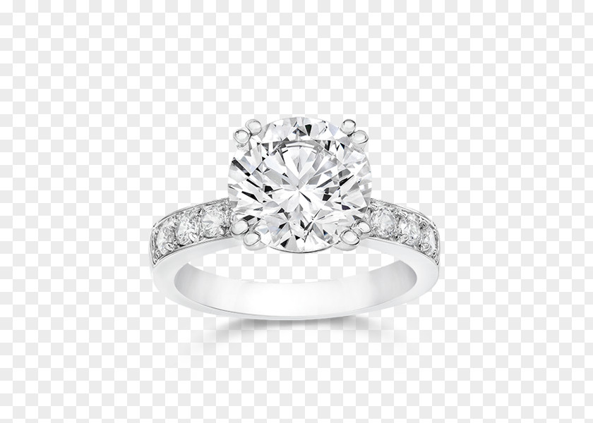 Round Ring Engagement Jewellery Solitaire Diamond PNG