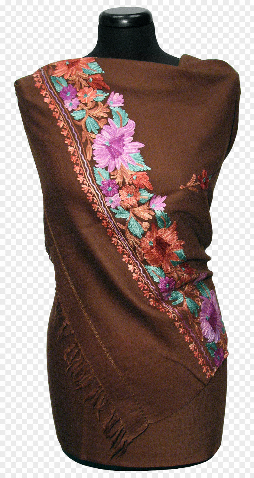 Silk Cloth Blouse Brown Neck PNG