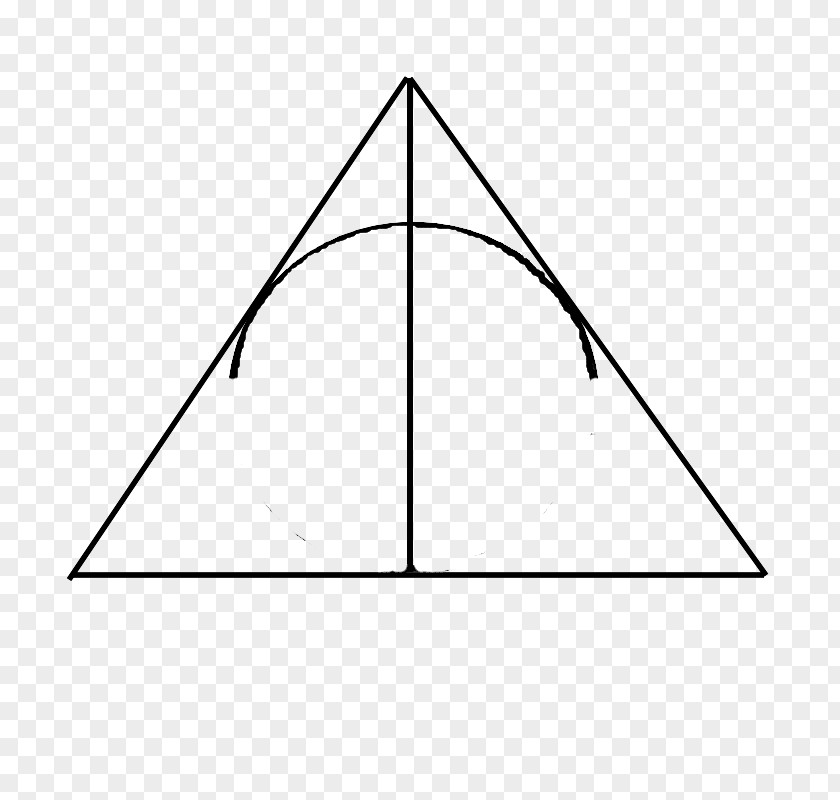 Triangle Point Symmetry Line Art PNG