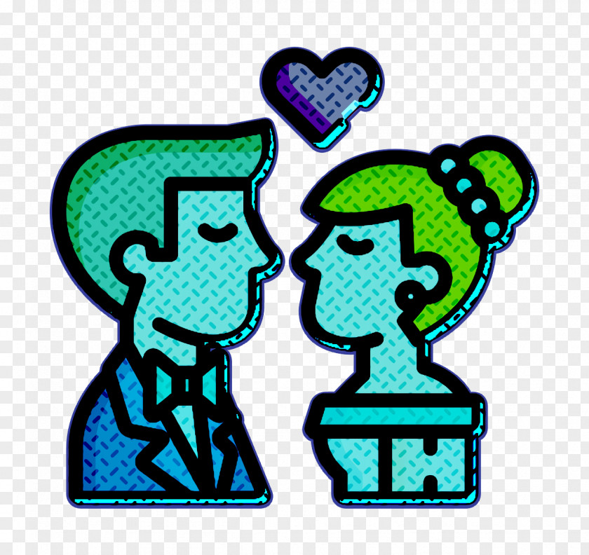 Wedding Icon Broom Kiss PNG