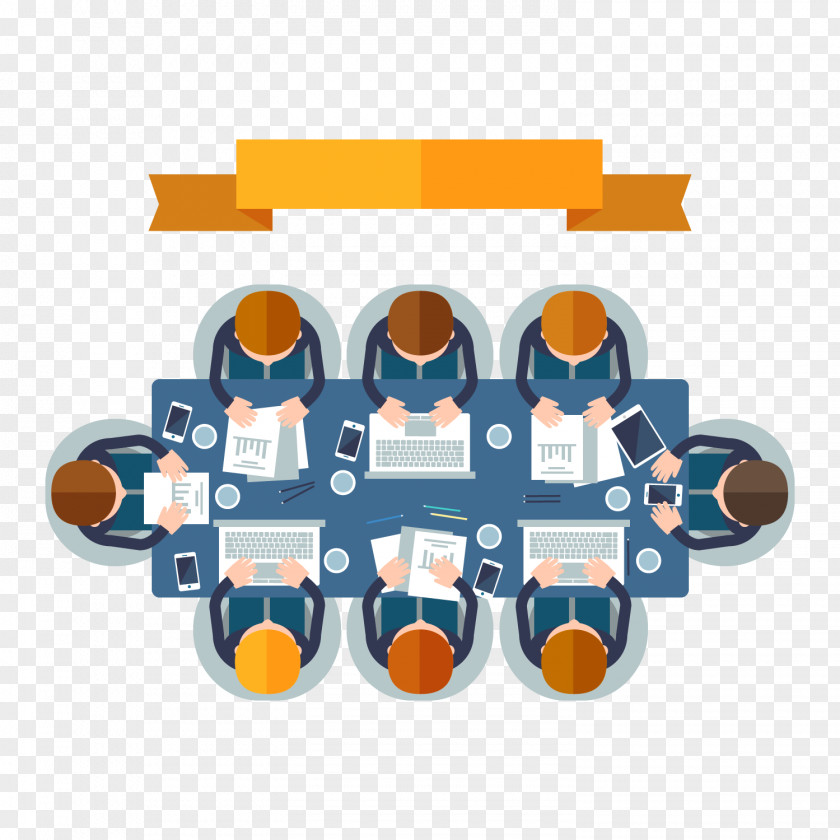 Creative Business Meeting People Top View Vector Euclidean PNG