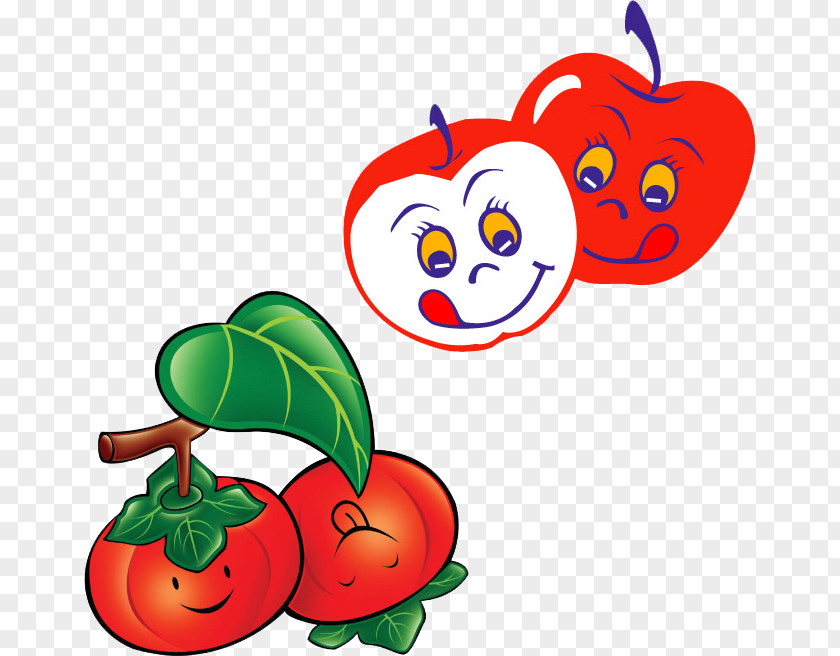 Cute Red Apple Cartoon Auglis Illustration PNG