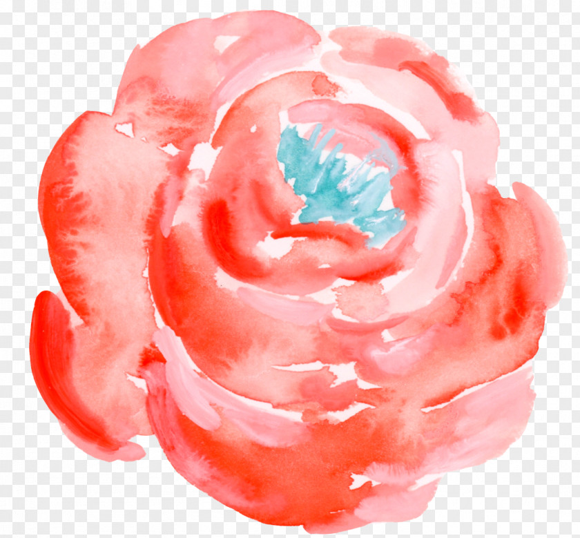 Red Watercolor Flowers Painting Clip Art PNG