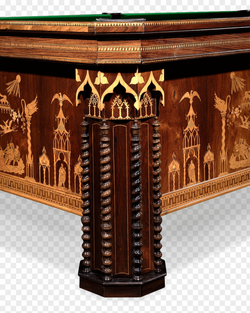 Gothic Style Billiard Tables Revival Architecture Billiards Antique PNG