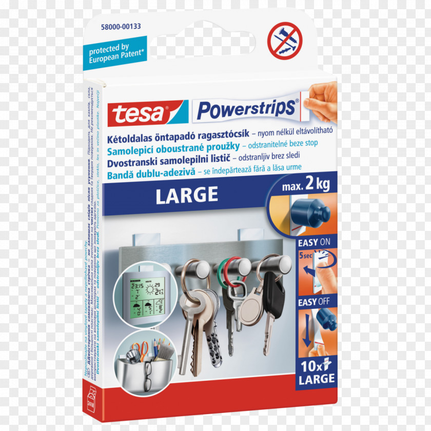 Power Strip Tesa SE Adhesive Tape Bandage Tesafilm Eco&Clear 10 M X Ceneo S.A. PNG