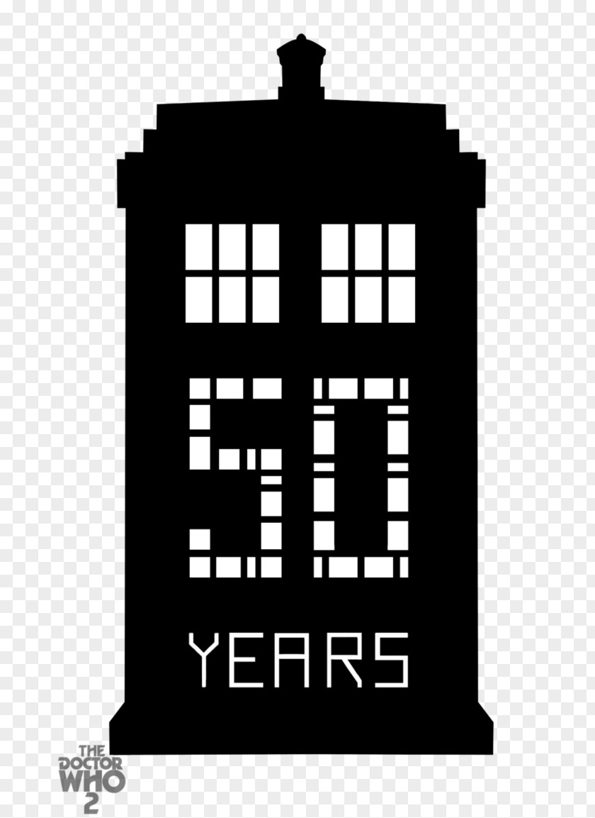 50th Anniversary Doctor TARDIS Dalek Wall Decal Television Show PNG