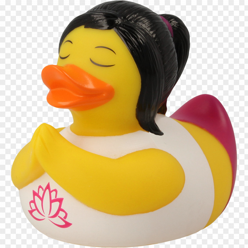 Namaste Rubber Duck Natural Bathtub Toy PNG