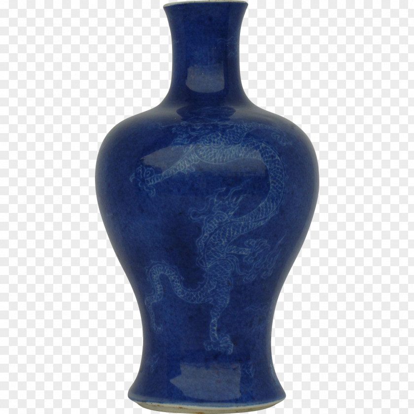 Vase Ceramic Cobalt Blue PNG