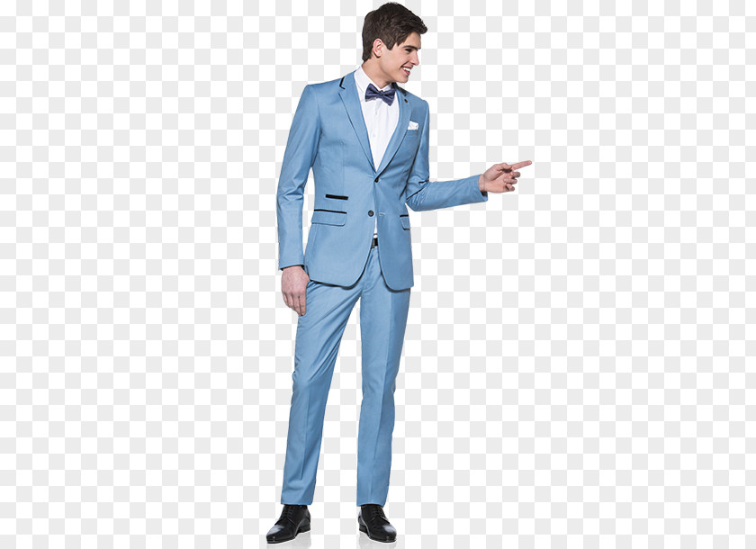 Light Suit Tuxedo Blue Black Tie Bow PNG