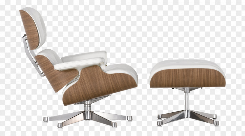 Ottoman Eames Lounge Chair Wood Charles And Ray Vitra PNG
