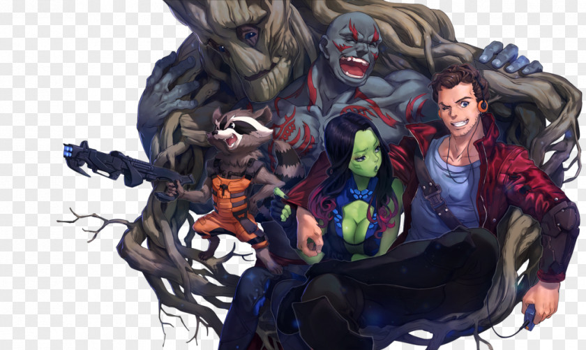 Rocket Raccoon Gamora Star-Lord Drax The Destroyer Groot PNG