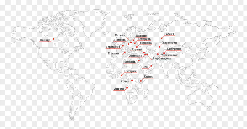 Map World Line Art PNG