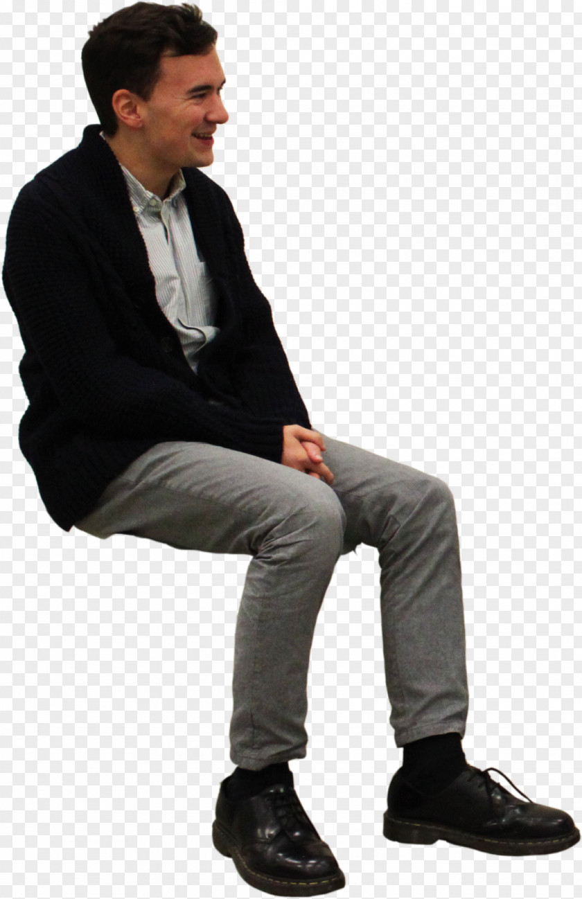 Sitting Man Icon PNG