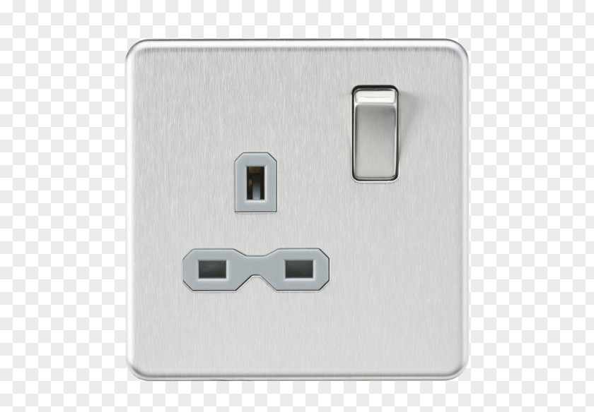 Brushed Nickel Mirror Clips AC Power Plugs And Sockets Knightsbridge Screwless Chrome 13A 1 Gang DP Switched Socket Electrical Switches With Dual Usb Adapter PNG