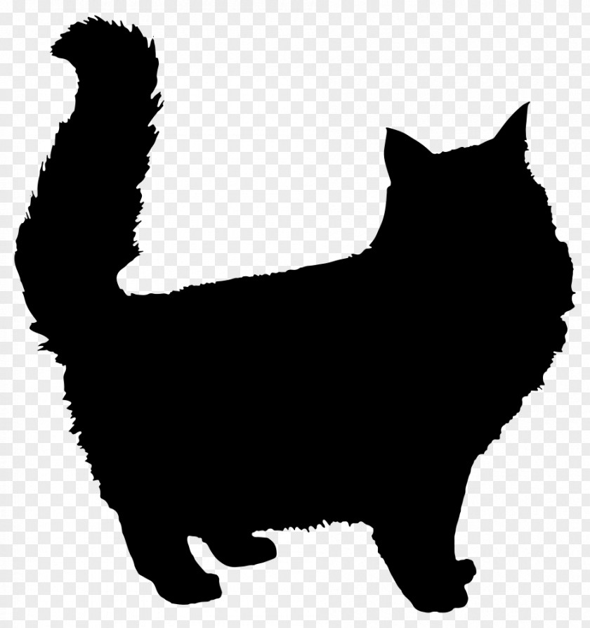 Colored Labels Persian Cat Kitten Silhouette Clip Art PNG