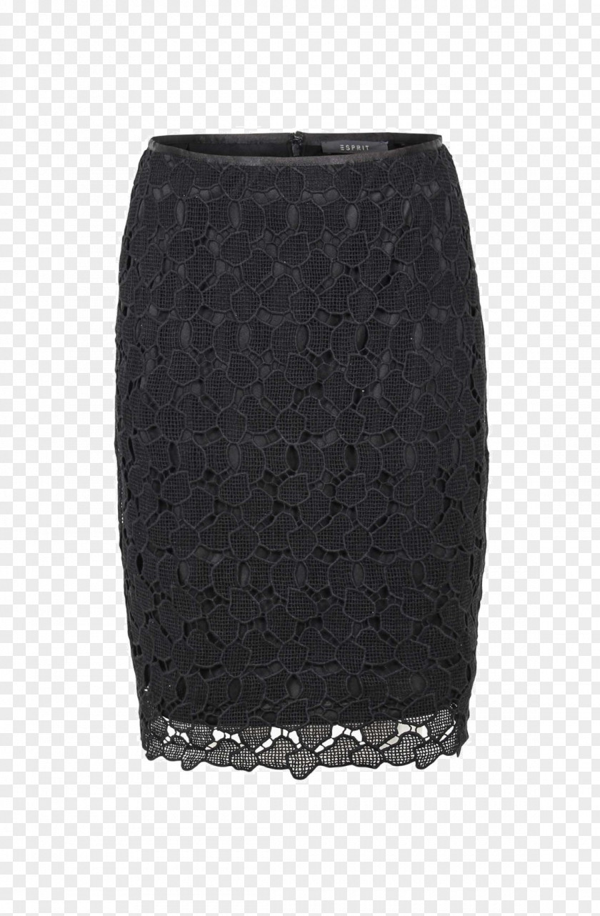 Lace Pattern Skirt Black M PNG