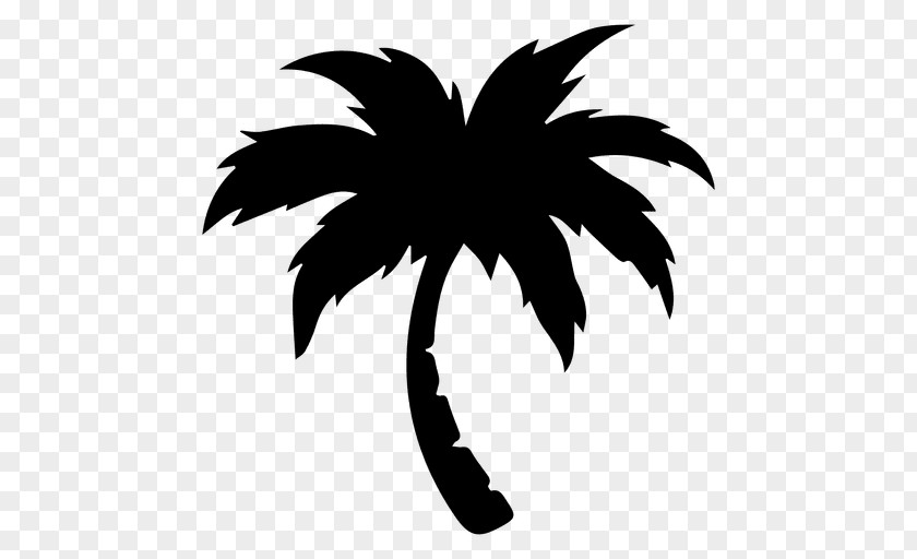 Date Palm Silhouette Drawing PNG
