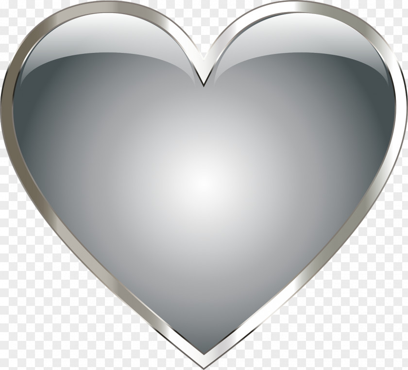 Heart Pendant Stainless Steel Metal Clip Art PNG